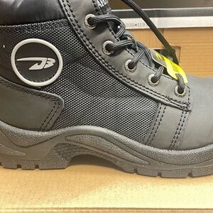 Black High-Top Work Boots safety boot for work, lightweight and comfortable